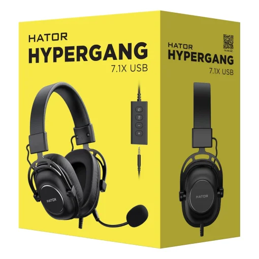 Гарнитура Hator Hypergang 7.1X USB Black (HTA-844)